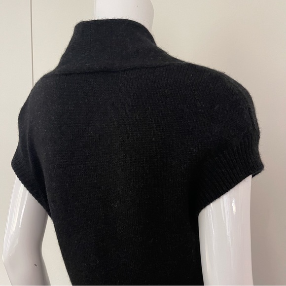 VINCE S/L Cashmere Crossover Long Vest in Black - Picture 10 of 10